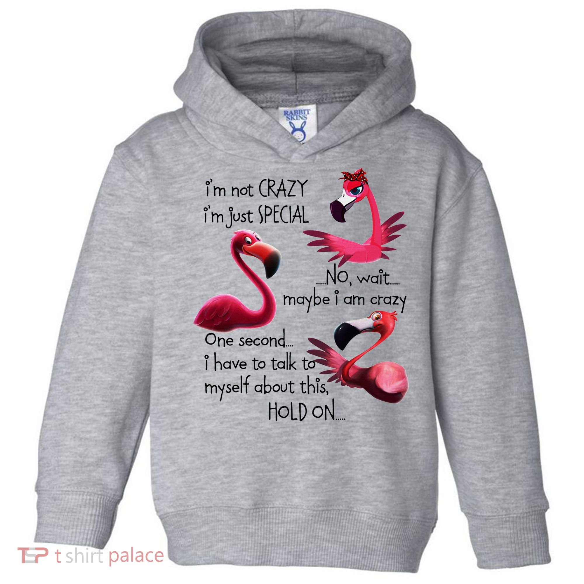 Flamingo IM Not Crazy IM Just Special Funny MotherS Day Toddler Hoodie