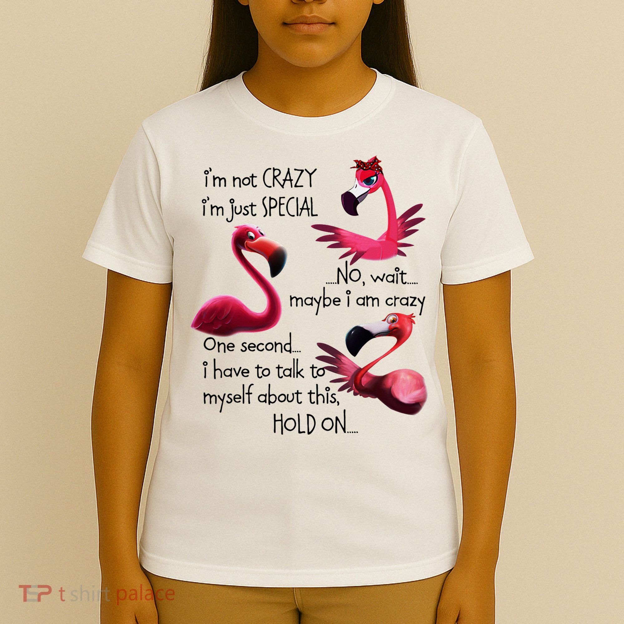 Flamingo IM Not Crazy IM Just Special Funny MotherS Day T-Shirt