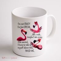 Flamingo IM Not Crazy IM Just Special Funny MotherS Day Coffee Mug thumb 1