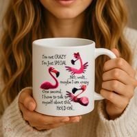Flamingo IM Not Crazy IM Just Special Funny MotherS Day Coffee Mug thumb 3