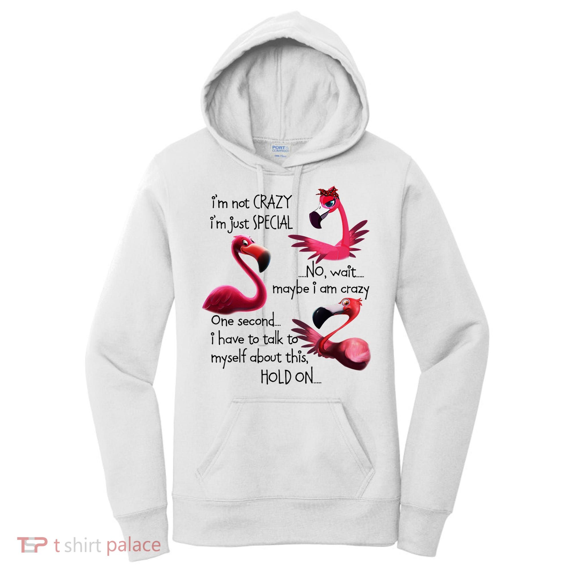 Flamingo IM Not Crazy IM Just Special Funny MotherS Day Women's Hoodie