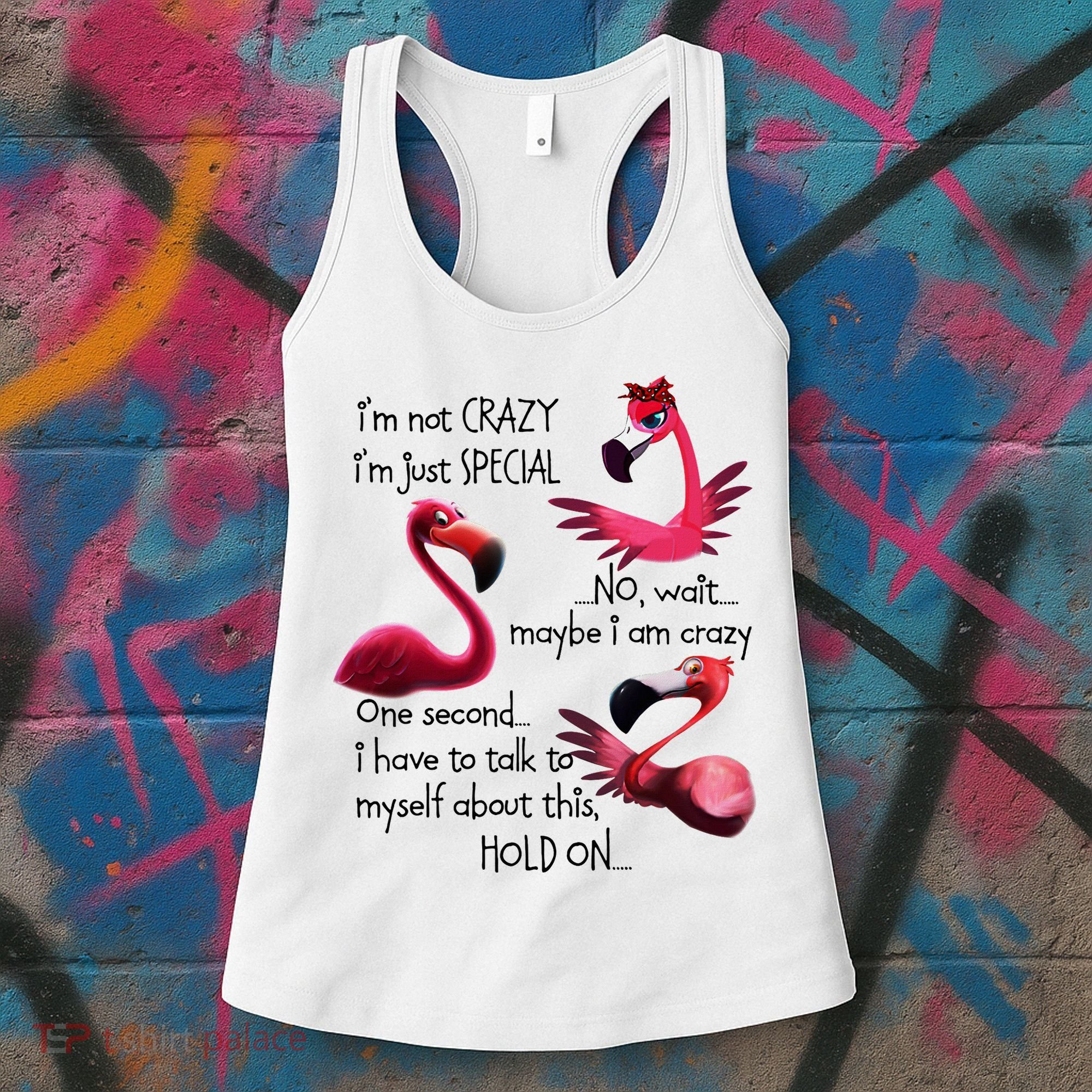 Flamingo IM Not Crazy IM Just Special Funny MotherS Day Women's Tank Top