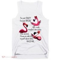 Flamingo IM Not Crazy IM Just Special Funny MotherS Day Tank Top thumb 0