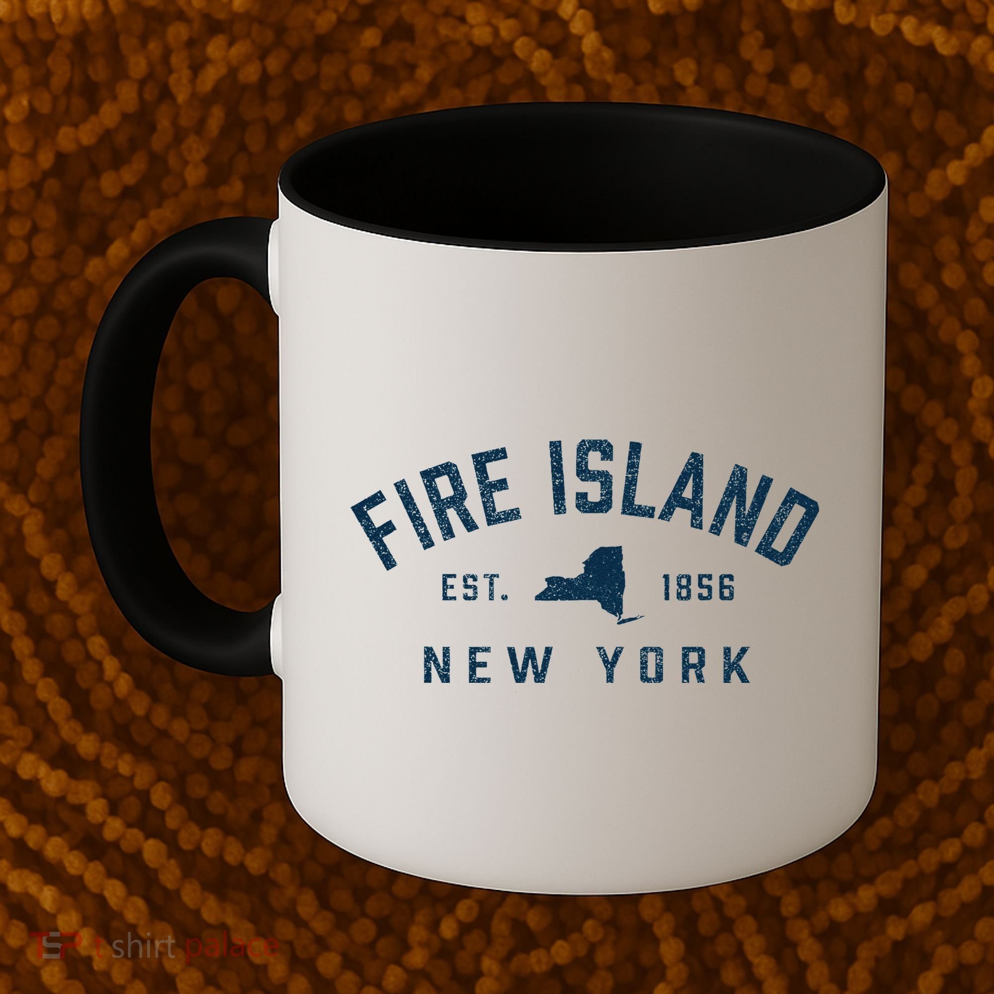 Fire Island New York Preppy Throwback Retro Souvenir Coffee Mug