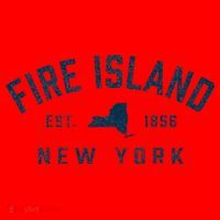 Fire Island New York Preppy Throwback Retro Souvenir Santa Hat thumb 1