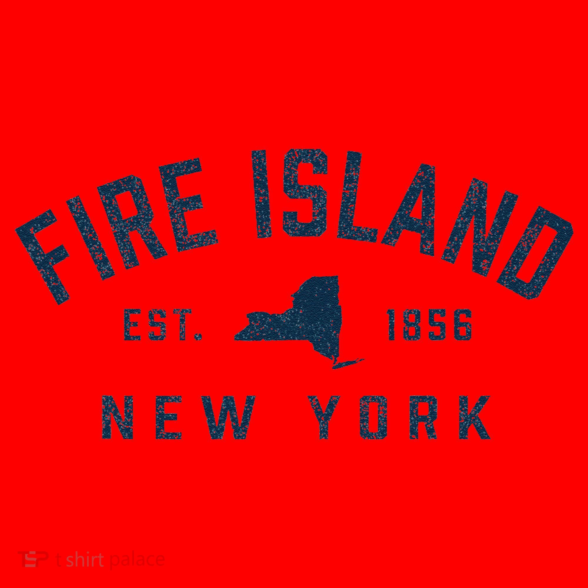 Fire Island New York Preppy Throwback Retro Souvenir Santa Hat