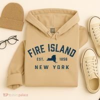 Fire Island New York Preppy Throwback Retro Souvenir Hoodie thumb 4