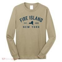 Fire Island New York Preppy Throwback Retro Souvenir Long Sleeve Shirt thumb 0
