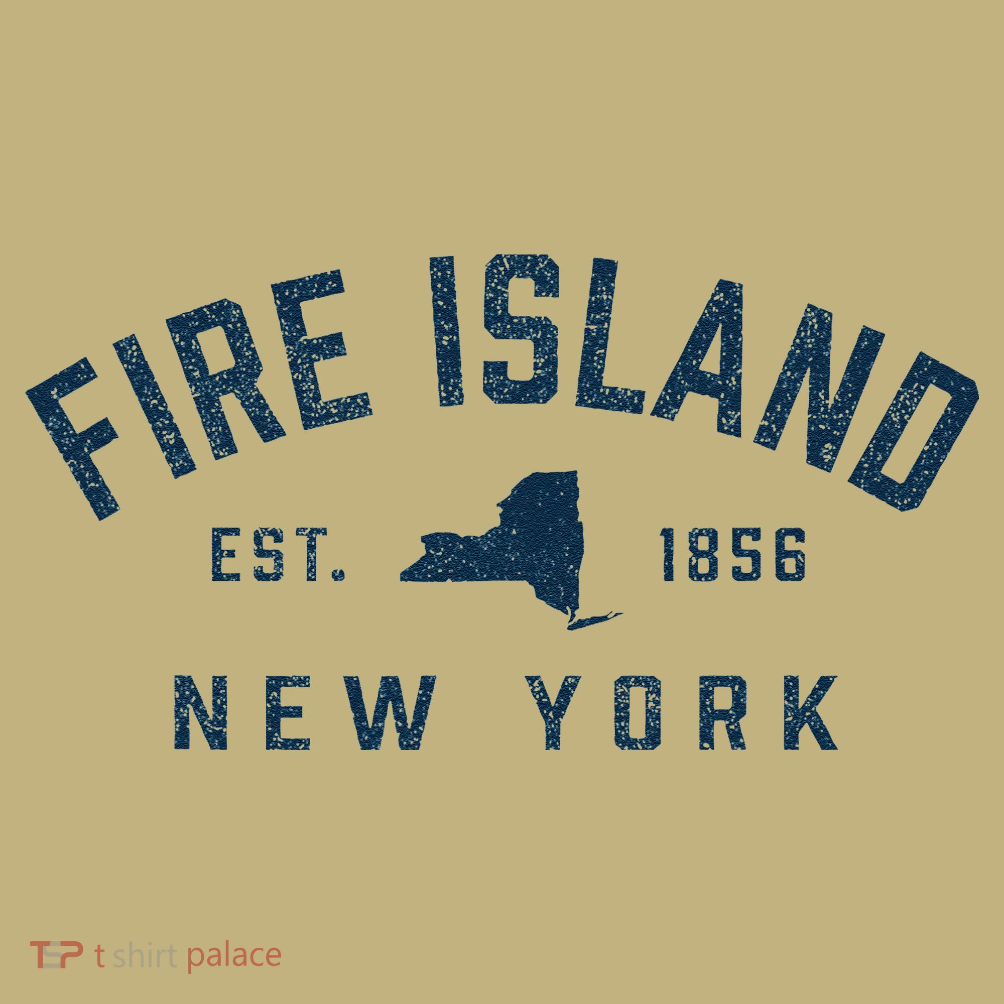 Fire Island New York Preppy Throwback Retro Souvenir Long Sleeve Shirt