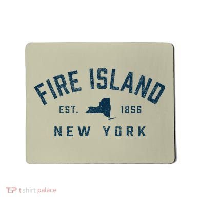 Fire Island New York Preppy Throwback Retro Souvenir Mousepad