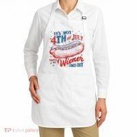 Funny ItS Not 4th Of July Until My Wiener Comes Out Apron thumb 2