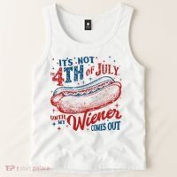 Funny ItS Not 4th Of July Until My Wiener Comes Out Tank Top thumb 2