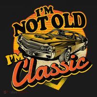 Funny I'm Not Old I'm Classic Retro Muscle Car Birthday Sweatshirt thumb 3