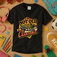 Funny I'm Not Old I'm Classic Retro Muscle Car Birthday Kids T-Shirt thumb 3