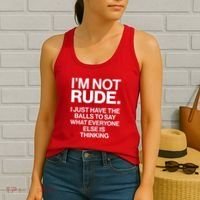 Funny Im Not Rude Women's Tank Top thumb 2