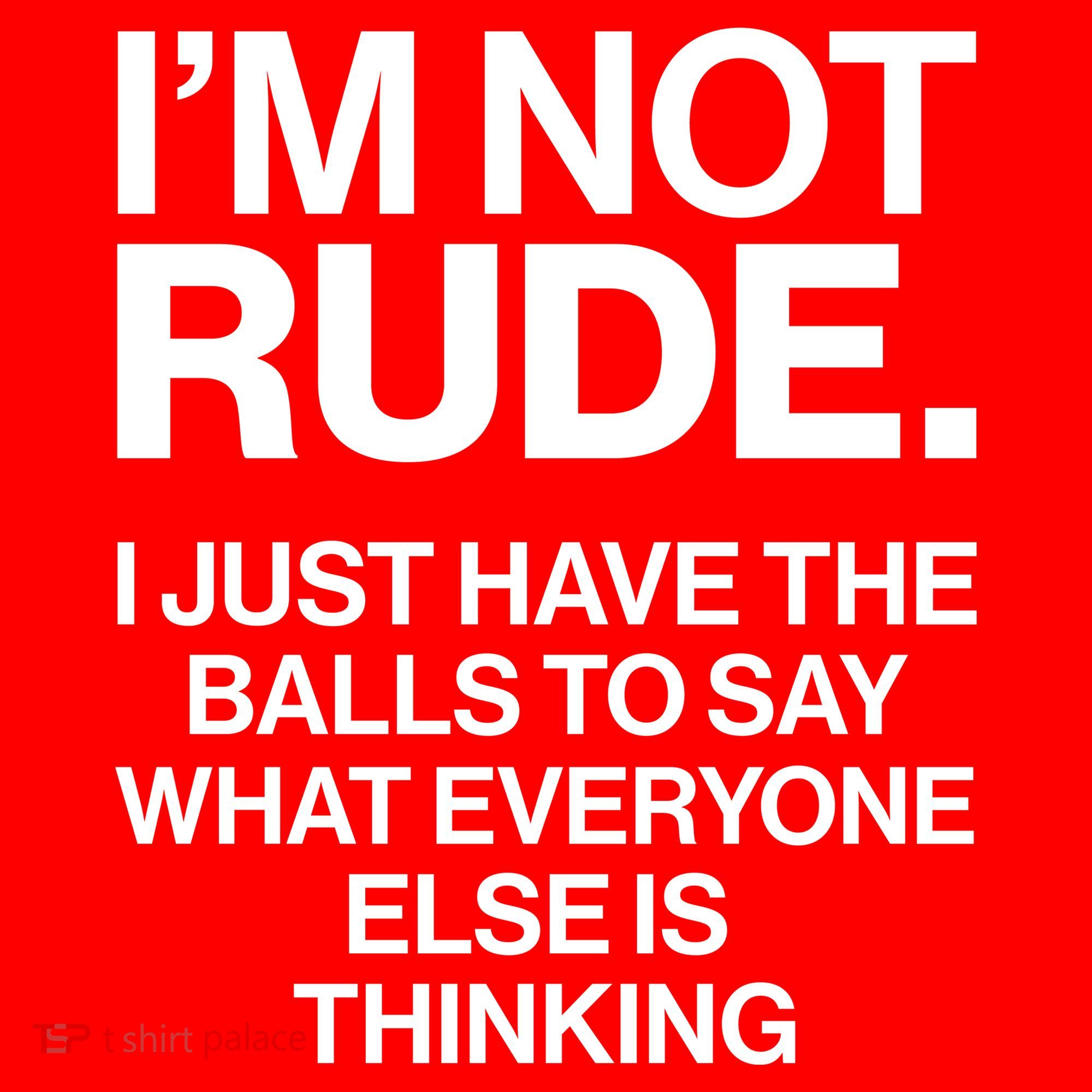 Funny Im Not Rude Tank Top