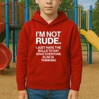 Funny Im Not Rude Kids Hoodie thumb 2