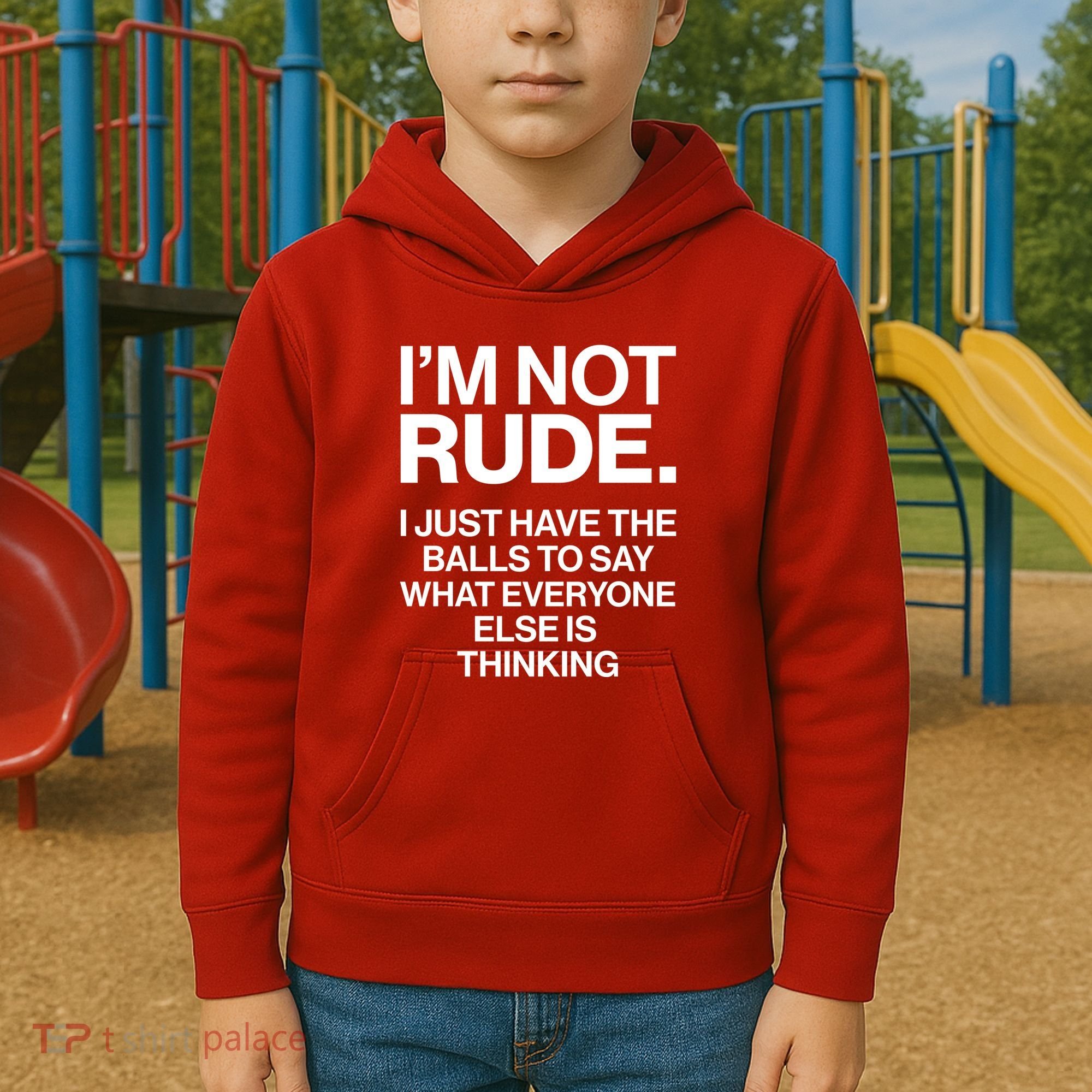 Funny Im Not Rude Kids Hoodie