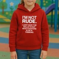 Funny Im Not Rude Kids Hoodie thumb 3