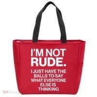 Funny Im Not Rude Tote Bag thumb 0