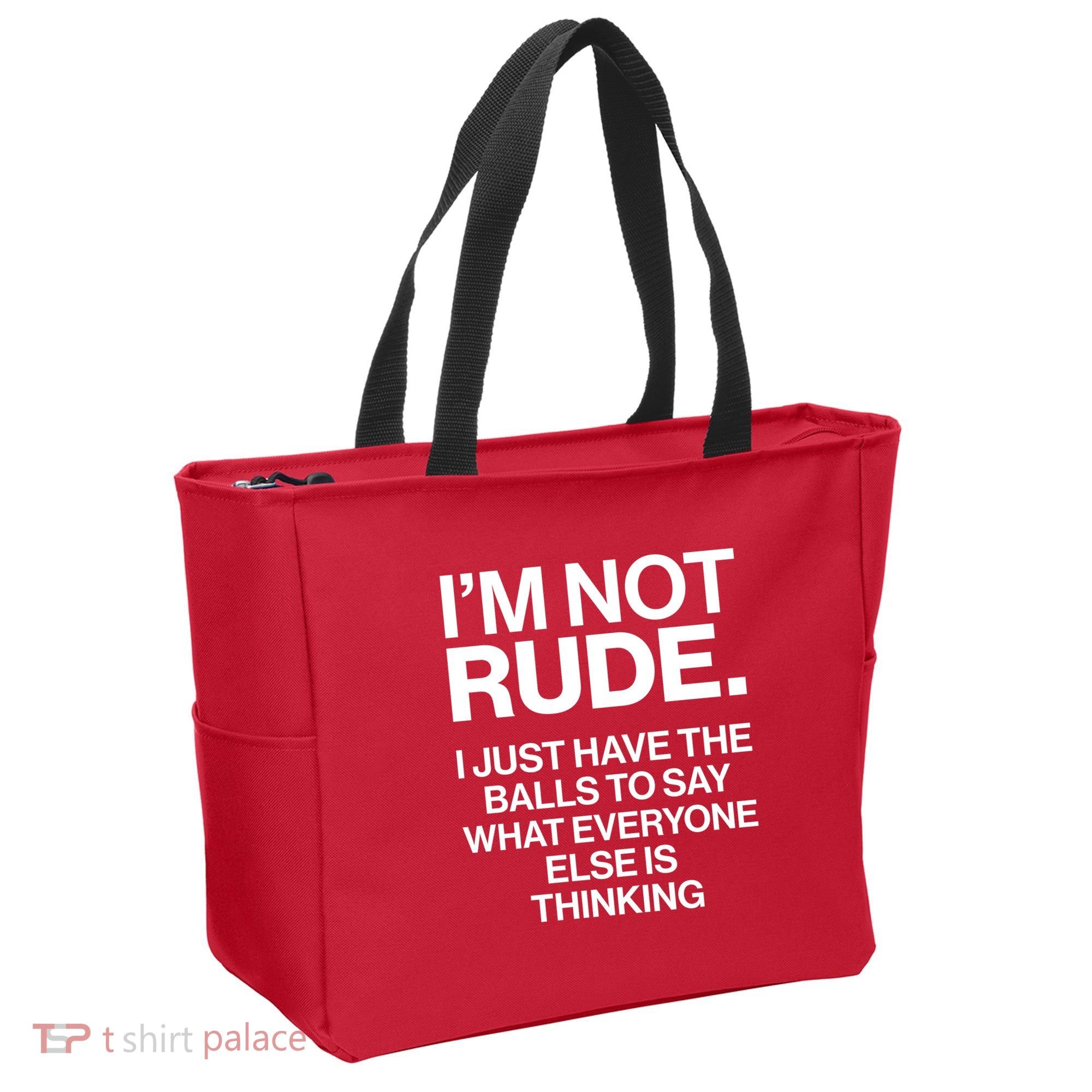 Funny Im Not Rude Tote Bag