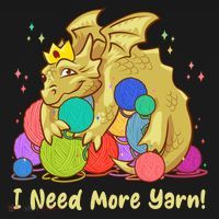Funny I Need More Yarn Dragon Hoarding Yarn Ornament thumb 1