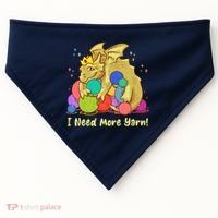 Funny I Need More Yarn Dragon Hoarding Yarn USA-Made Doggie Bandana thumb 0