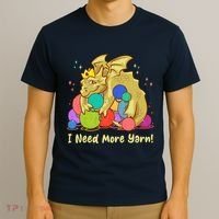Funny I Need More Yarn Dragon Hoarding Yarn T-Shirt thumb 3
