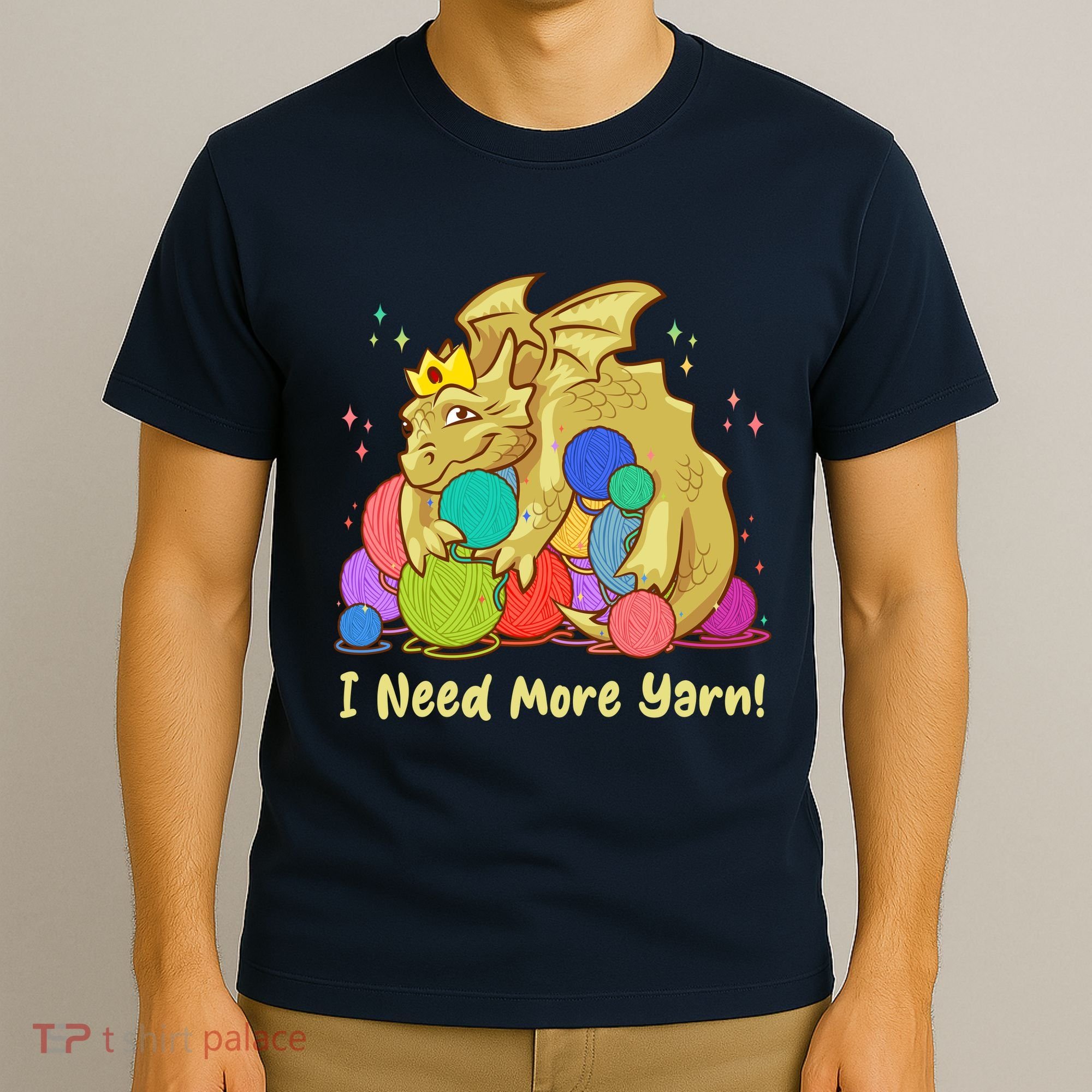 Funny I Need More Yarn Dragon Hoarding Yarn T-Shirt