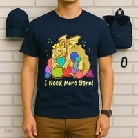 Funny I Need More Yarn Dragon Hoarding Yarn T-Shirt thumb 6