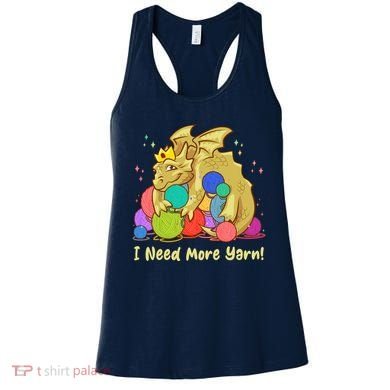 Funny I Need More Yarn Dragon Hoarding Yarn Women's Tank Top