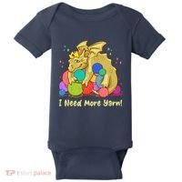 Funny I Need More Yarn Dragon Hoarding Yarn Baby Bodysuit thumb 0