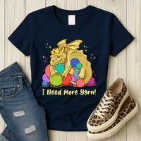 Funny I Need More Yarn Dragon Hoarding Yarn Women's T-Shirt thumb 3