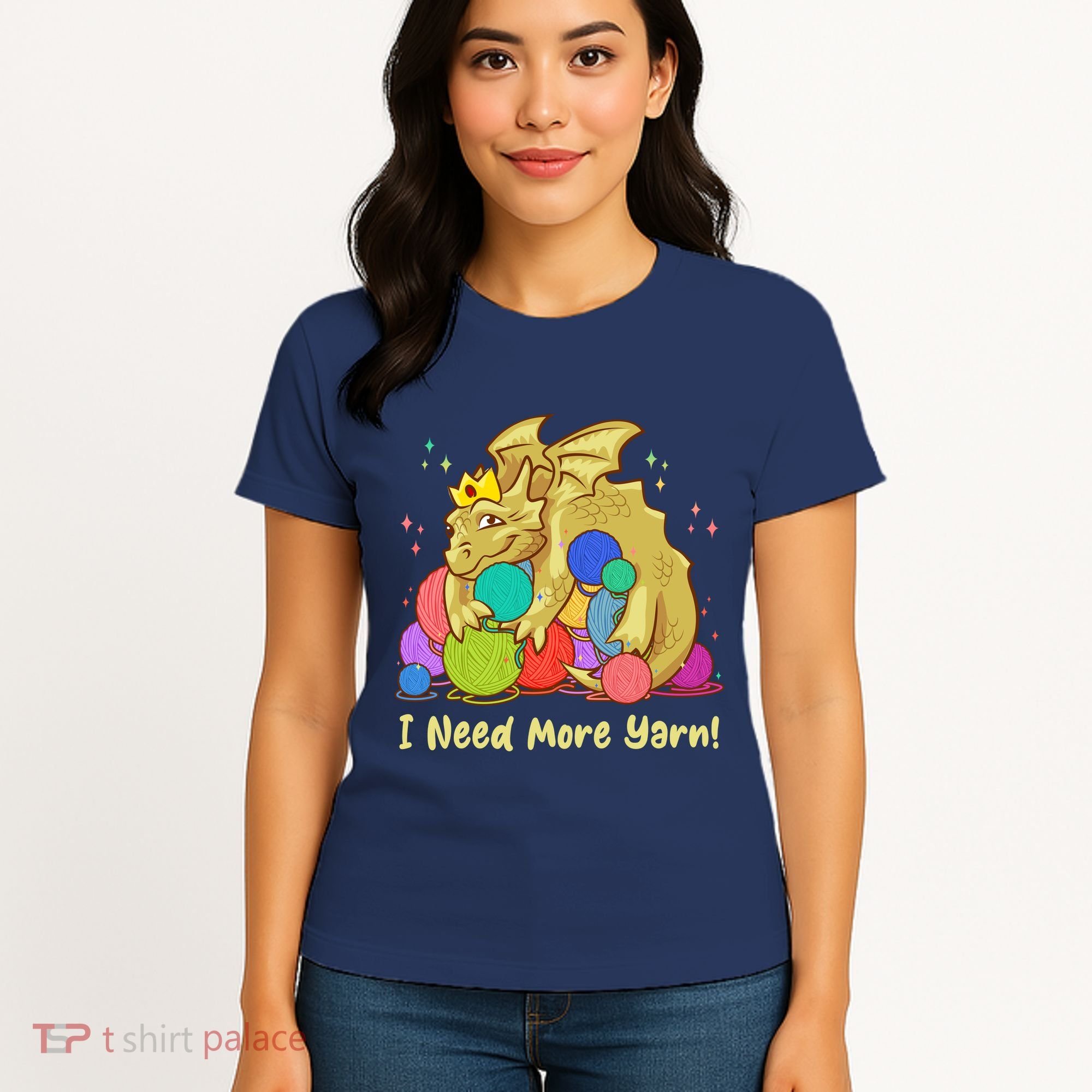 Funny I Need More Yarn Dragon Hoarding Yarn Women's T-Shirt