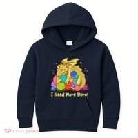 Funny I Need More Yarn Dragon Hoarding Yarn Kids Hoodie thumb 0