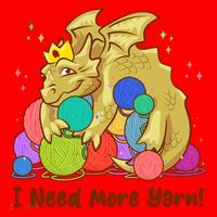 Funny I Need More Yarn Dragon Hoarding Yarn Santa Hat thumb 1