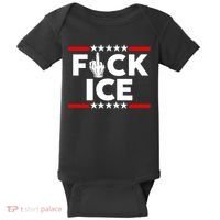 F Ice No Human Is Illegal Baby Bodysuit thumb 0