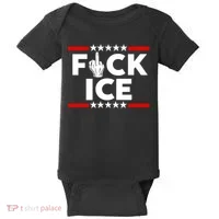 F Ice No Human Is Illegal Baby Bodysuit thumb 0