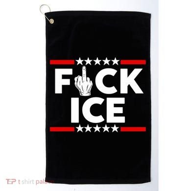 F Ice No Human Is Illegal Golf Towel