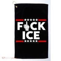 F Ice No Human Is Illegal Golf Towel thumb 0
