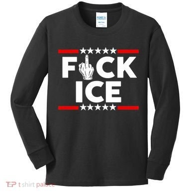 F Ice No Human Is Illegal Kids Long Sleeve Shirt
