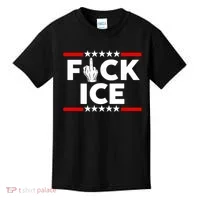 F Ice No Human Is Illegal Kids T-Shirt thumb 0