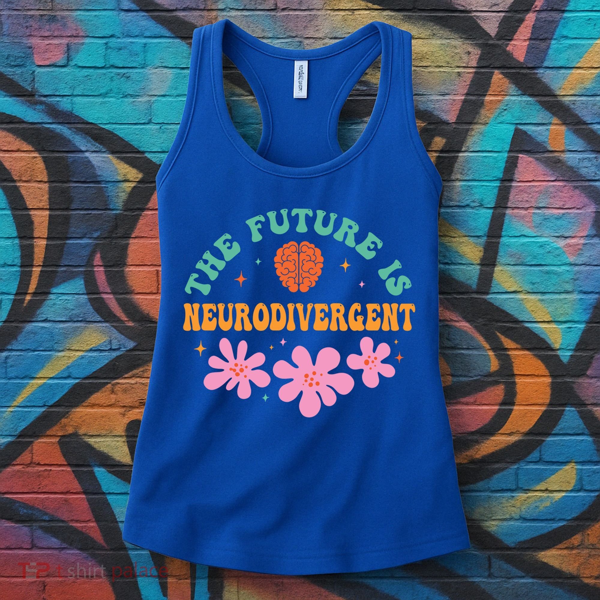 Future Is Neurodivergent Neurodiversity Autism Cute Gift Women's Tank Top