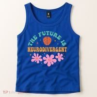 Future Is Neurodivergent Neurodiversity Autism Cute Gift Tank Top thumb 2