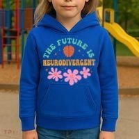 Future Is Neurodivergent Neurodiversity Autism Cute Gift Kids Hoodie thumb 3