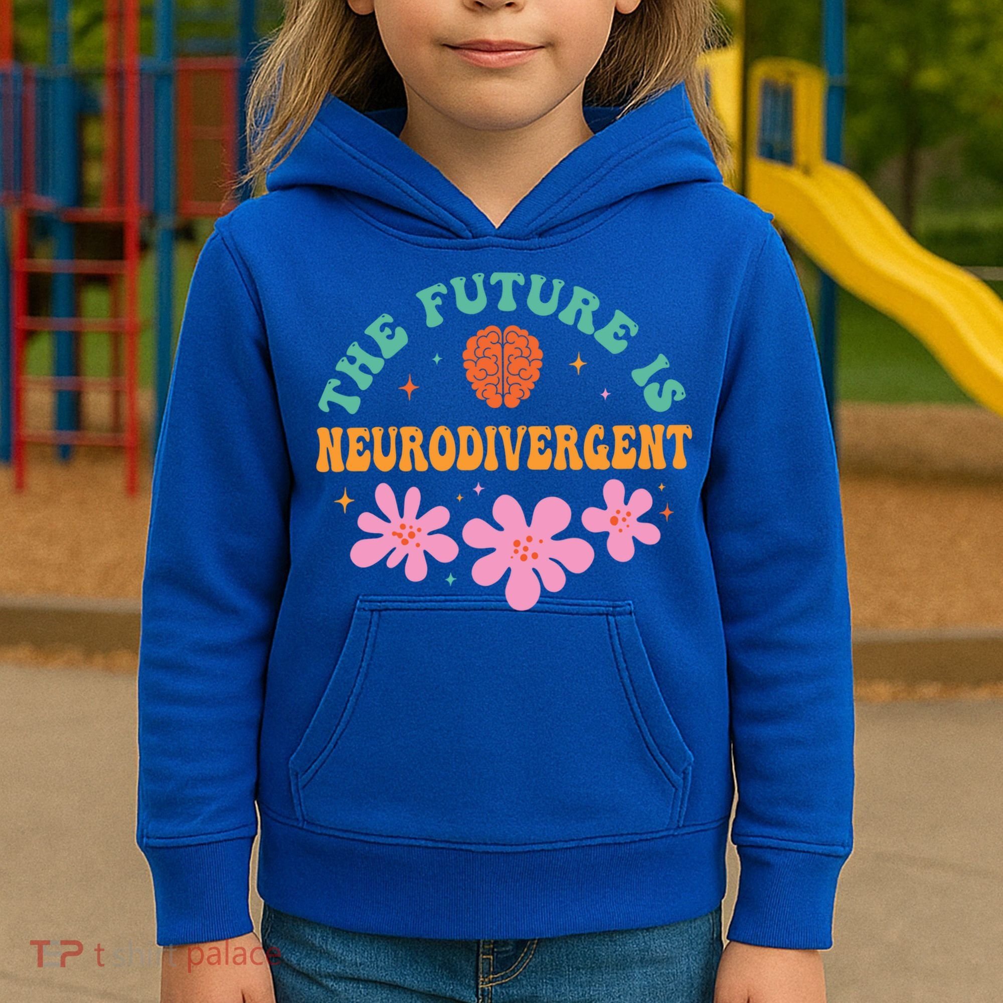 Future Is Neurodivergent Neurodiversity Autism Cute Gift Kids Hoodie