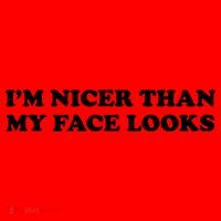 Funny Im Nicer Than My Face Looks Santa Hat thumb 1
