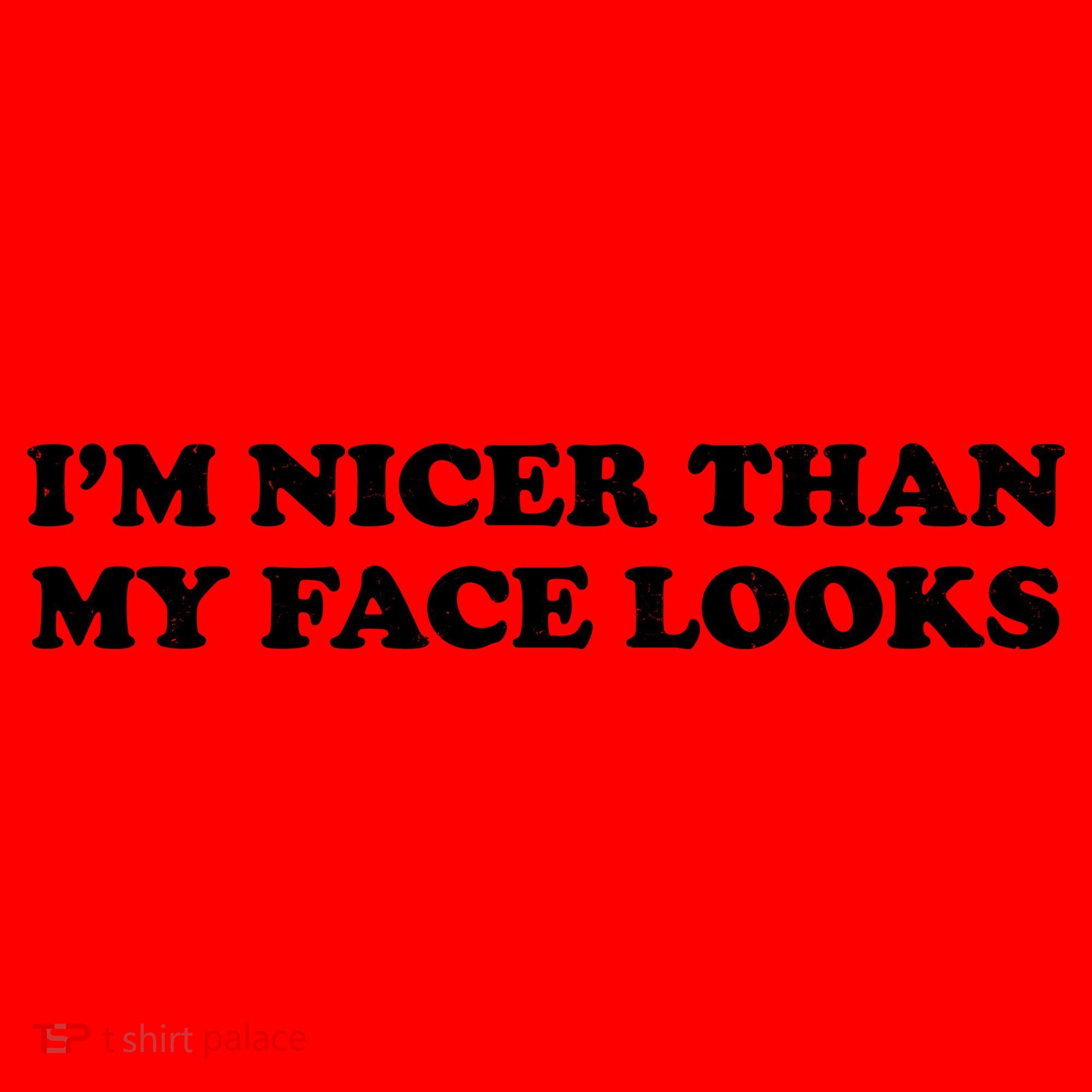 Funny Im Nicer Than My Face Looks Santa Hat