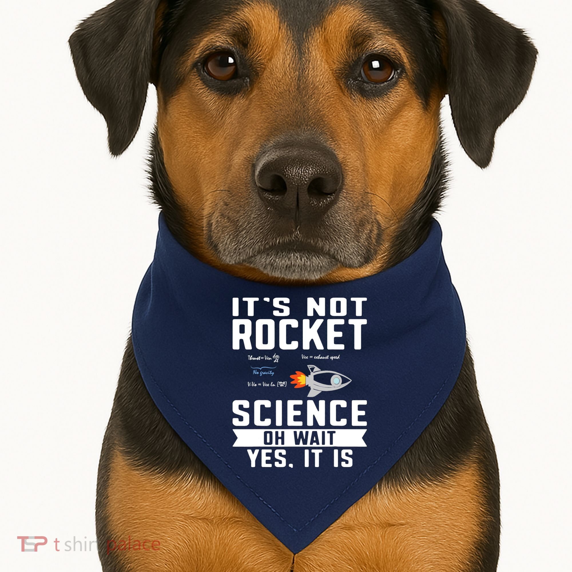 Funny Its Not Rocket Science Aerospace Engineer Equation USA-Made Doggie Bandana
