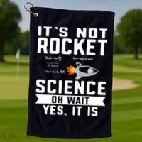 Funny Its Not Rocket Science Aerospace Engineer Equation Golf Towel thumb 1